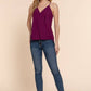 V-neck Surplice Woven Cami Top