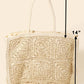 Straw Braided Rectangle Tote Bag