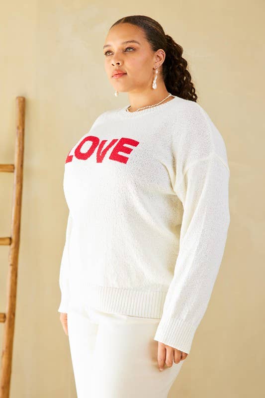Plus Size Love Sweater