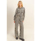Vertical Stripe Shirt & Pants Set