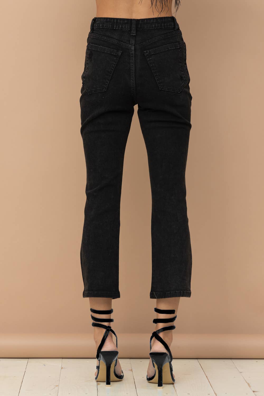 22418P - Studded Rhinestone Denim Jeans