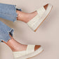 Trendy Bicolor Wedge Espadrille H8-925