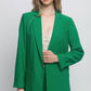 `"._ Woven Solid Classic Blazer