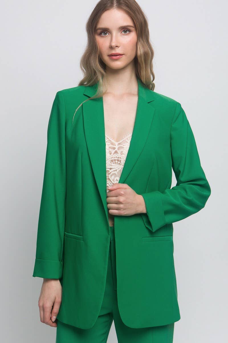 Lime Solid Classic Blazer
