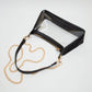 Michele Clear Satchel Bag With Chain Strap