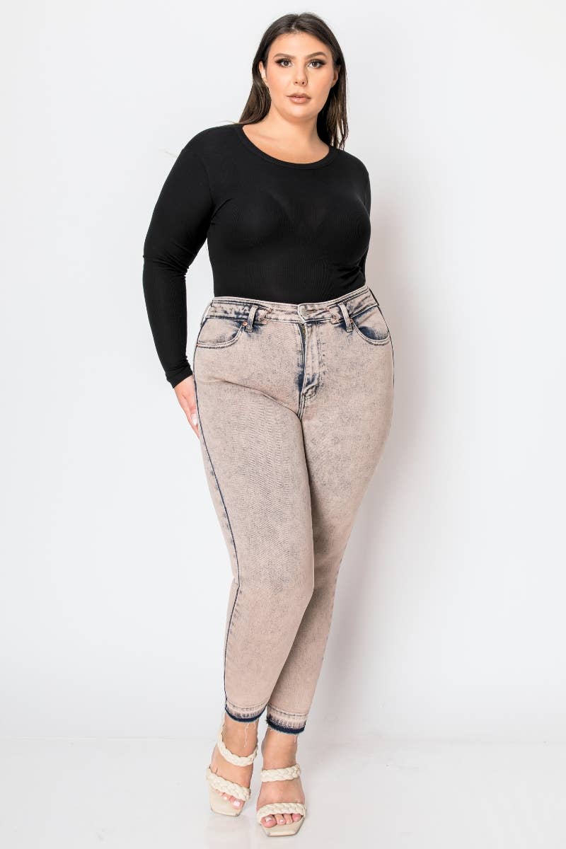 PLUS SIZE - HIGH RISE STRETCH SKINNY JEANS
