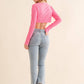 22418P - Studded Rhinestone Denim Jeans