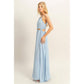 HF25E129-Side Cutout Side Slit Maxi Dress