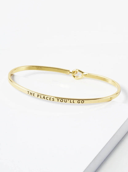 Inspirational Engraved Bangle "The Places You Will Go