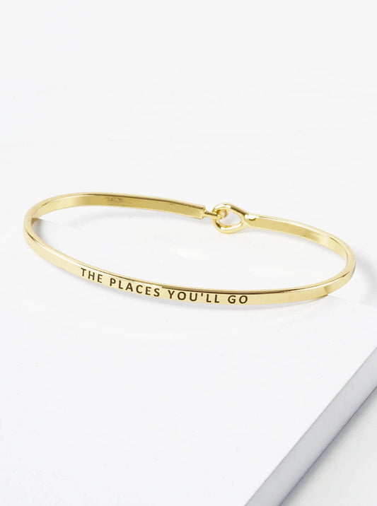 Inspirational Engraved Bangle "The Places You Will Go