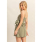 HF25E205-SET-Peplum Cami Top And Shorts Set