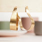 Gold-Tone Sculptural Wave Statement Hoop Earrings