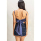 DZ25C126-Satin Back Tie Detail Sleeveless Top