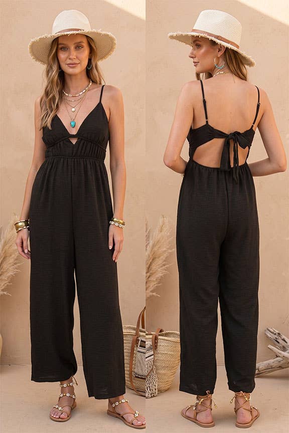 Airflow Tie-Back Wide Leg Jumpsuit