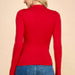 MOCK NECK DOUBLE LAYERED LONG SLEEVE TOP