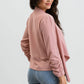 3/4 ROUCHED SLEEVE BLAZER