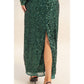 The Stella Sequined Pencil Skirt with Side Slit