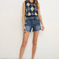 Frayed Hem Denim Shorts