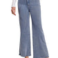 .SI-24919 Acid Washed Frayed Cutoff Hem Straight Wide Pants 0607